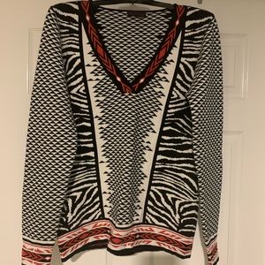 Hale Bob Aztek Design Sweater - EUC